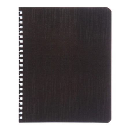 Notebook of 48 sheets in a cage, on the crest of Metallic "Black", Bumvinyl
