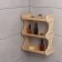 Rattan bathroom shelf, 3-long, 32 × 17 × 41.8 cm, sea sand color