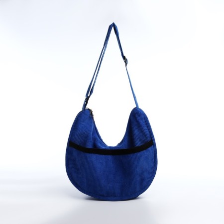 Youth bag with a zipper, blue color-1