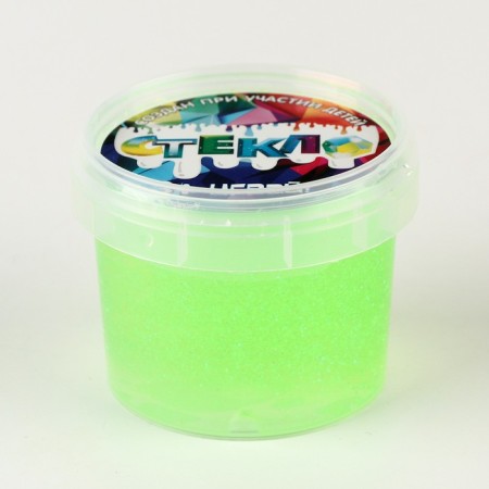 Slime "Glass" with iridescent neon spikes, green 100 g