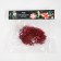 Garland "Mishura" 1 m dew, IP20, red thread, 22 LED, 6 layers, d = 7 cm, white glow, CR2032X2