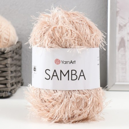 Yarn "Samba" 100% polyester 150m/100g (04 beige)-4