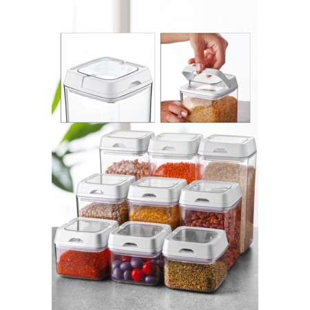 Container EMHOUSE, sealed, clamp handle, square, 1.5 liters-3