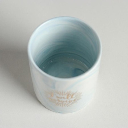 Ceramic glass with embossing, I Will Survive, 8 x 9.5 cm-4
