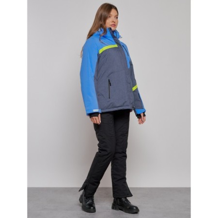 Ski jacket female winter, size 54, blue color-17