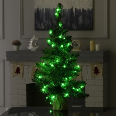 Smart garland "thread" 5 m Rosa, IP20, silver thread, 50 LED, control from the application, glow RGB, USB-2