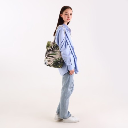 Bag Women's Beach "Plant", 35x40 cm-10