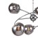 Rimula chandelier, 6x40W E14, chromium color