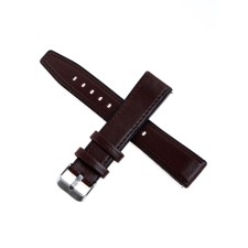 Hours strap with quick-detachable studs, 20 mm, eco-leather, L-22 cm, brown