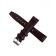 Hours strap with quick-detachable studs, 20 mm, eco-leather, L-22 cm, brown
