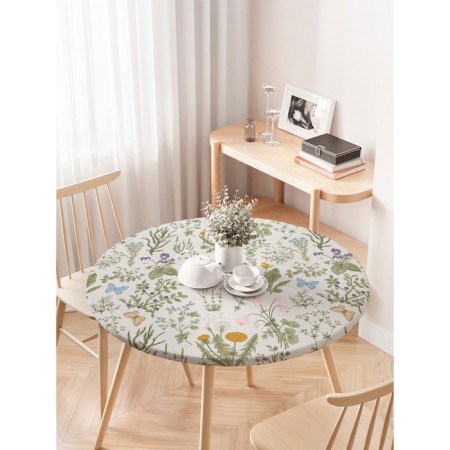 The tablecloth “Field Harbarium”, Round, Oxford, rubber band, size 120x120 cm, diameter 75-100 cm-2