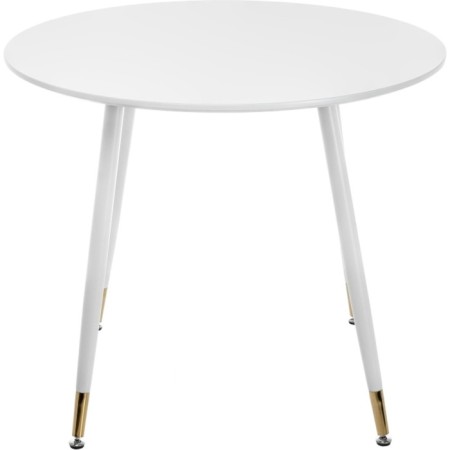 Wooden table Bianka 80x75 White stained metal, white 80x80x75 cm-1