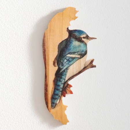 Panel Interior tree "Blue Bird" 12x0.7x19 cm-1