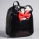 Baby backpack with sequins, 27 cm x 23 cm x 10 cm, "mouse with a bow", Minnie Mouse