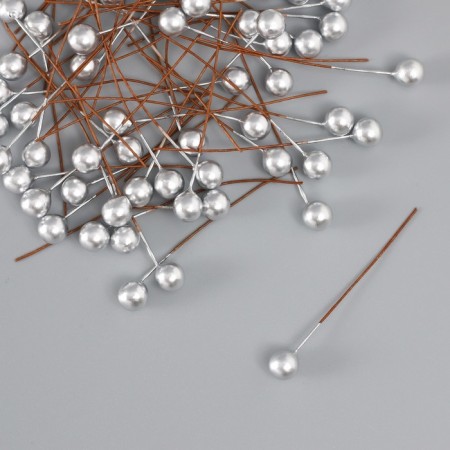 Stream for flowers "Ball silver" d = 0.8 cm 6x0.8x0.8 cm-1