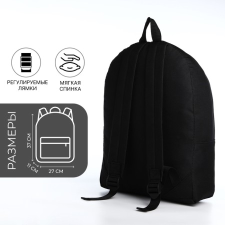 A backpack on lightning is youth, external pocket, black color-7