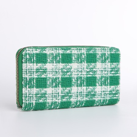 Women's wallet with lightning, green color-1