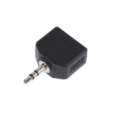 Adapter Rexant, Jack 3.5 (M) - 2xjack 3.5 (F), stereo, plastic, black-1