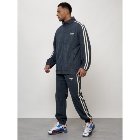 Male tracksuit, size 48, dark gray color-1