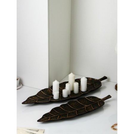 Set of Organizovov "Sheet No. 5", Polystone, 2 pcs, color copper