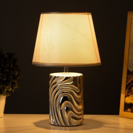 CALISE Table Lamp E14 40W silver 19x19x32 cm Risalux-1