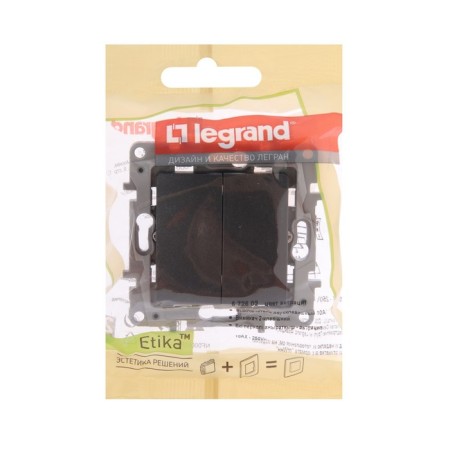 The switch mechanism is 2 kl. JP Legrand "Etika Plus", auth.mplems, anthracite-2