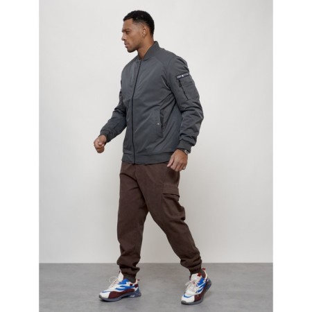 Male bomber, size 56, dark gray color-8