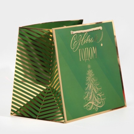 Laminated packet "Malachite", 25 x 23 x 18 cm, new year-2
