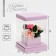 Gift box for flowers with a vase and PVC windows folding, packaging, "lavender", 16 x 23 x 16 cm