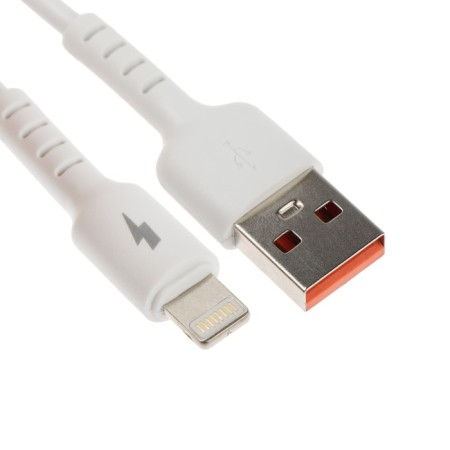 EXPLOYD EX-K-1262, Lightning-USB, 3 A, 1 m, charging/data transfer, silicone, white