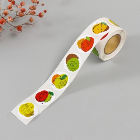 Stick Paper "Fruits" d = 2.5 cm 252 pcs in roll-1