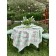 Origami tablecloth, size 110x140 cm, mint color