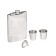 Gift set 4 in 1 "metallic": Flake 240 ml + 2 glasses, funnel