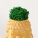 Concrete Kashpo "Buddha" 5.5x6.5x7cm gold with moss (moss green stabilized)