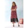 Women's dress, size 44, coral color, black