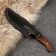 Caucasian knife, tourist "liver" with scabbard, steel - 40x13, waxed nut, 14 cm