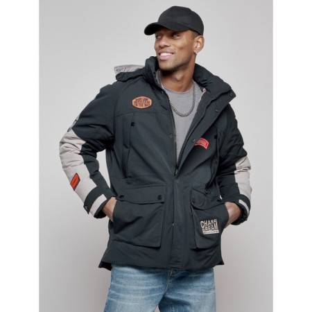 Male Winter jacket, size 48, dark blue color-8