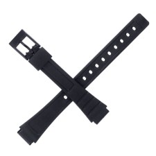 12 mm watch strap, black, 18 cm