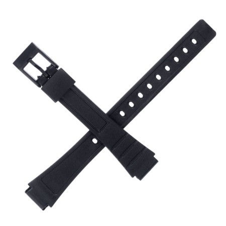 12 mm watch strap, black, 18 cm