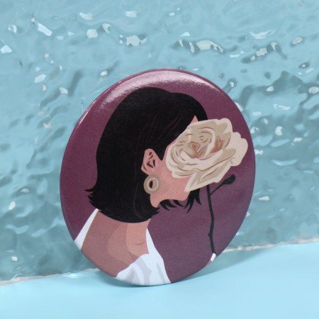 Mirror "Girls", D 7.5 cm, PVC - box, MIX drawing-2
