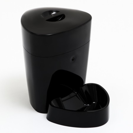 Smart auto feeder, container 4 l, 2 kg of dry food, voice recording function, black