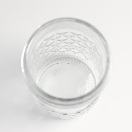 Bank for candles glass with a lid "Romb" transparent 250 ml 7x7x10.5 cm-3