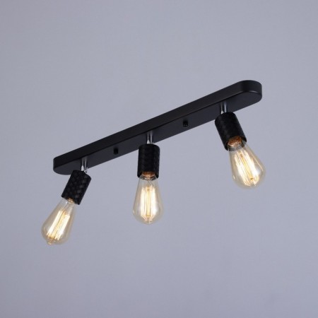 Ceiling lamp "Skin" 3he27 40W black 30x6x16cm-1
