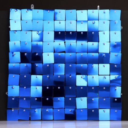 Panel with sequins for photo zones, square, 30*30cm, blue color