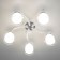 Ceiling chandelier Citilux "Christie" CL152150, 54x54x19 cm, 5x75W, E27, white color