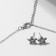 Set 4 objects: earrings (3 pairs), pendant “Flower set”, white color in silver, 45 cm