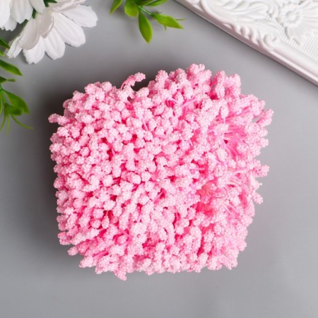 Stamens for flowers "droplets of bubble pink" 4x7 mm set 700 pcs length 6.5 cm