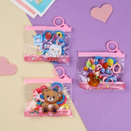 Hair gum "Fidget" (set of 20 pcs) Assorted, 2.5 cm, mix-2