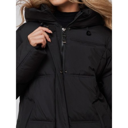 Coat insulated winter female, size 42, black color-16