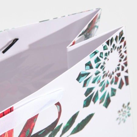 Package Gift New Year Laminated Square "Forest", 30 x 30 x 12 cm, new year-5
